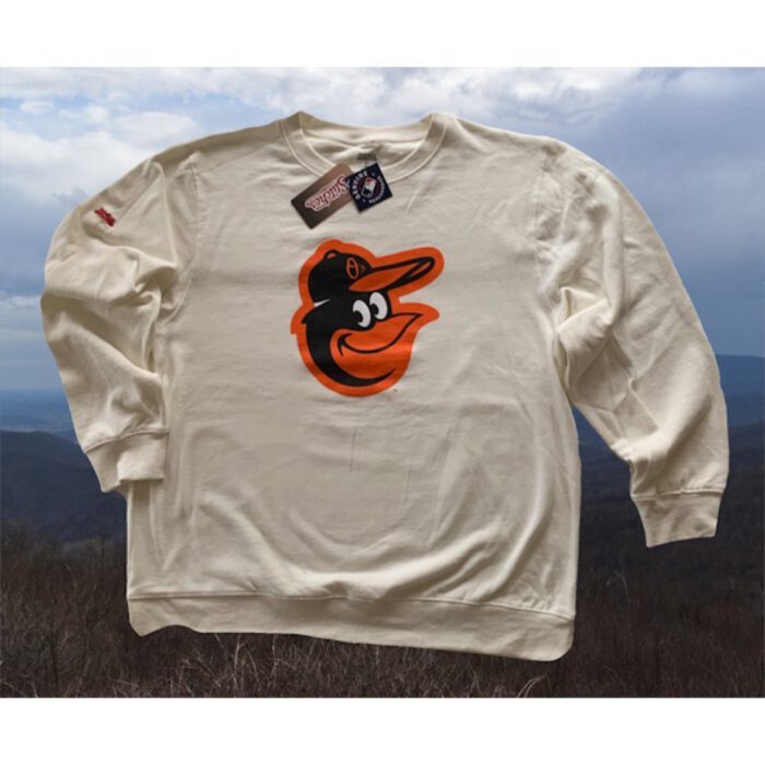 Baltimore Orioles Cream Colored Crew Neck Sweatshirt 