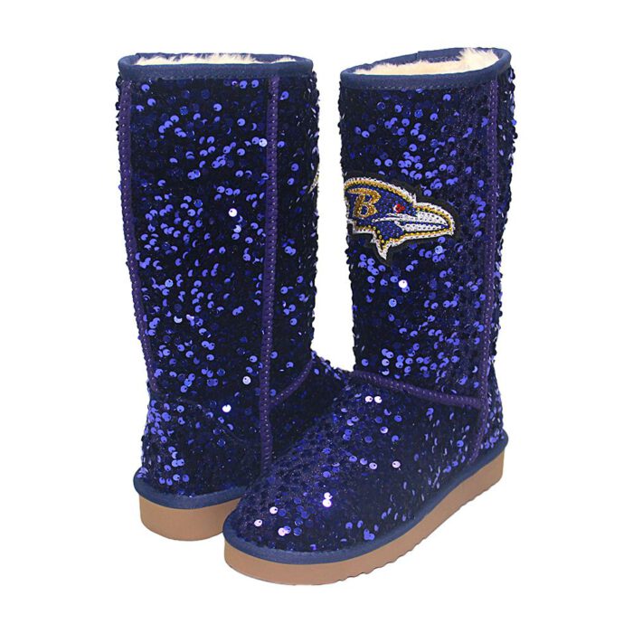 Baltimore Ravens Team Color Sequin Pull-on Boot