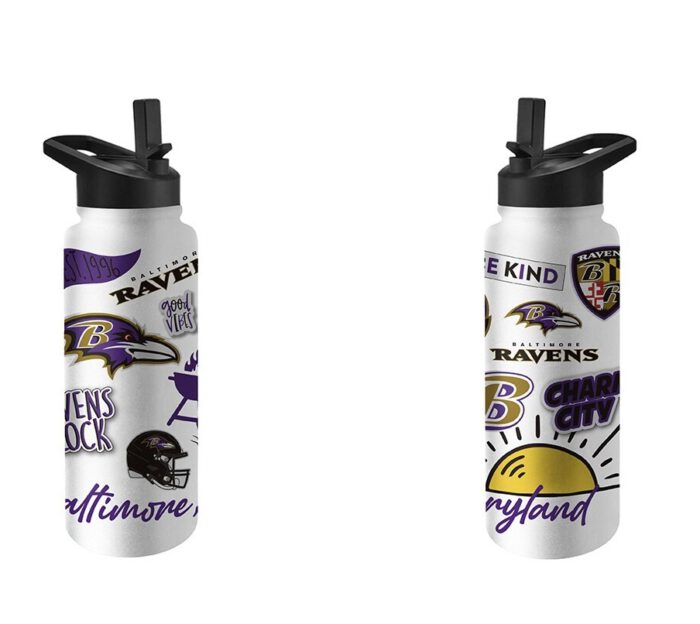 Baltimore Ravens 34oz. Quencher Water Bottle - Native