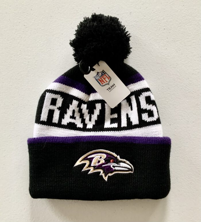 Baltimore Ravens Team Winter Pom Knit Hat