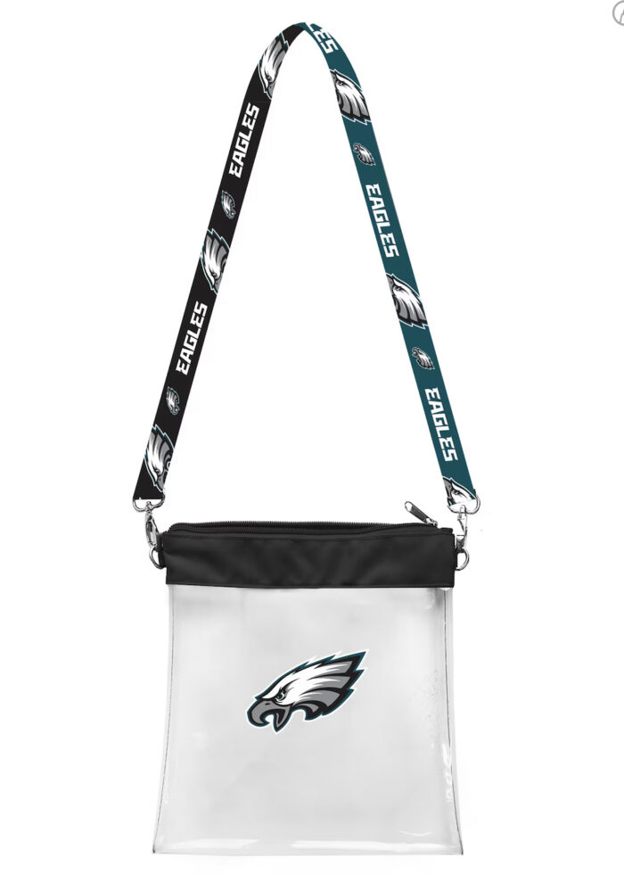 Philadelphia Eagles Pattern Strap Clear Bag