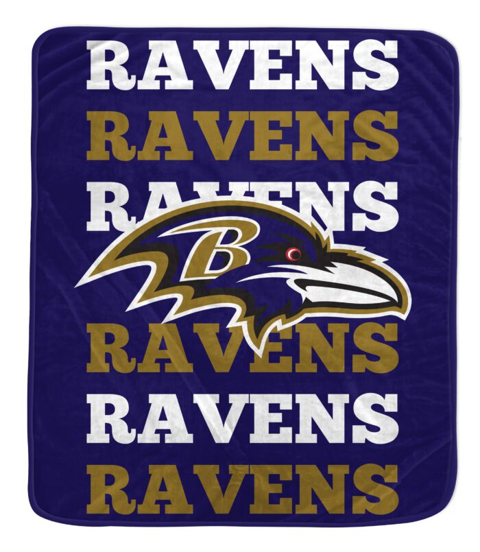 Baltimore Ravens 60" x 70" Repeat Refresh Premium Plush Throw Blanket