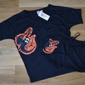 Baltimore Orioles Ladies Burnout Sleepwear Short Set