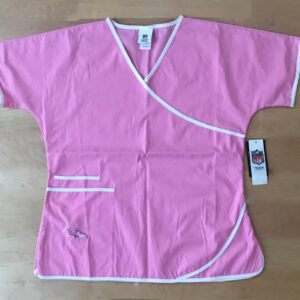 Baltimore Ravens Ladies Pink Scrub Top